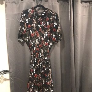 City chic animal print tie waist dress.